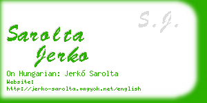 sarolta jerko business card